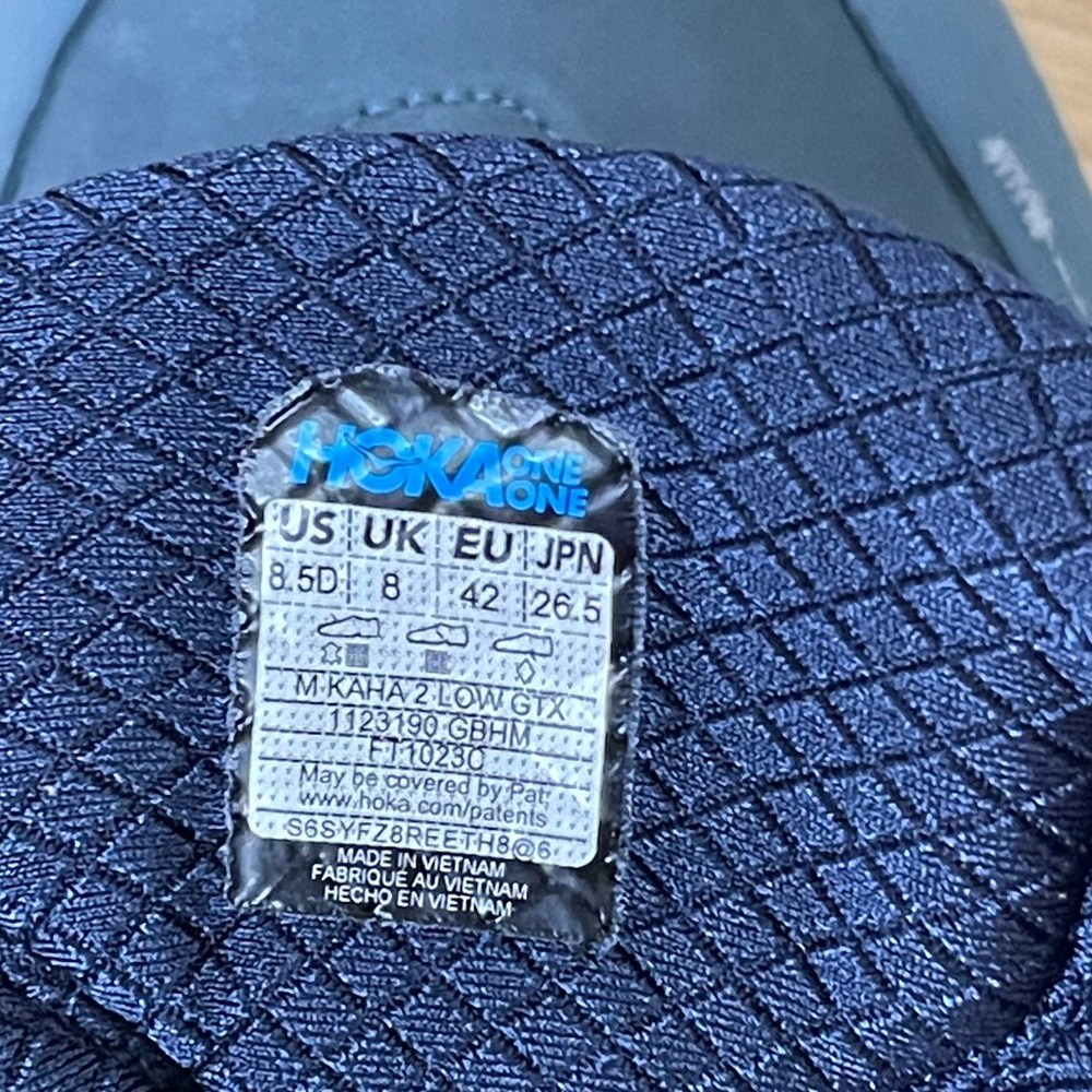 HOKA Men’s Kaha 2 Low GTX Leather Gore-Tex Hiking Sneakers. 8.5 D blue grey - Picture 11 of 13